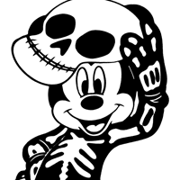 Mickey Mouse Halloween coloring page