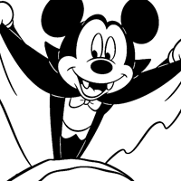 Mickey Mouse Halloween coloring page