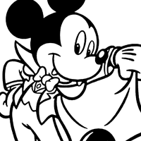 Mickey Mouse Halloween coloring page