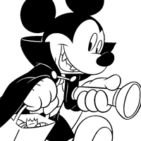 Mickey Mouse Halloween coloring page
