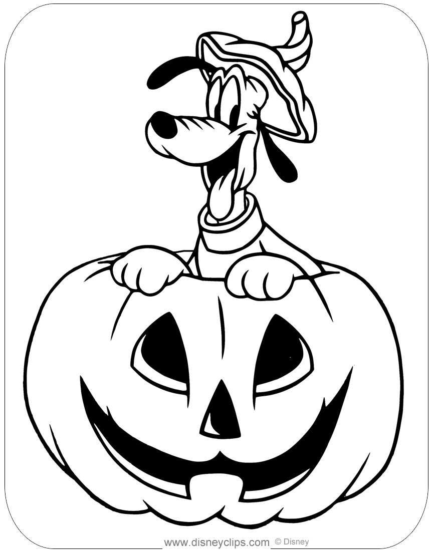 Disney Halloween Coloring Pages (5) | Disneyclips.com
