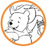 Pooh, Piglet and Eeyore coloring page