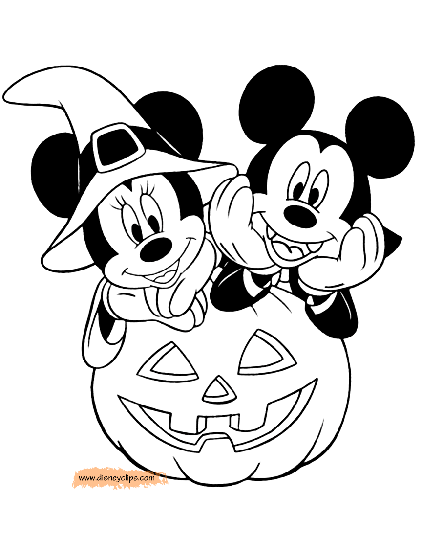 disney halloween coloring pages 5 disneyclips rh disneyclips Mickey Mouse Halloween Coloring Pages Mickey Mouse Coloring Pages