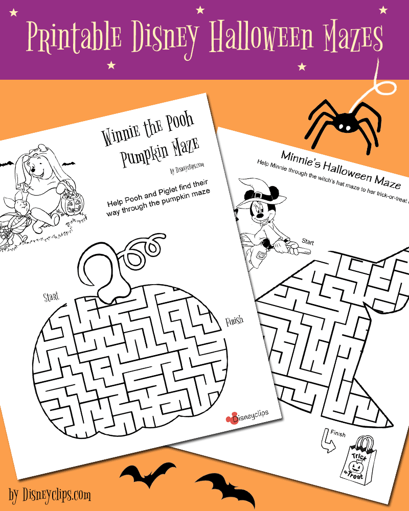 Printable Disney Halloween Mazes