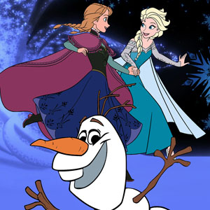Anna, Elsa and Olaf