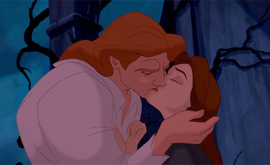 Belle and the Prince's first kiss