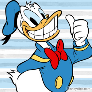 Donald Duck smiling