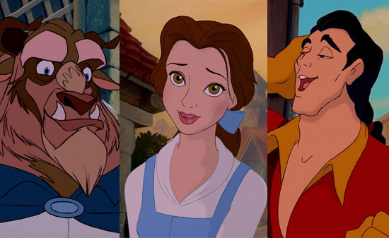 Beast, Belle, Gaston