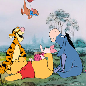 Winnie the Pooh, Eeyore, Piglet, Tigger and Roo