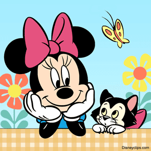 Minnie Mouse and Figaro