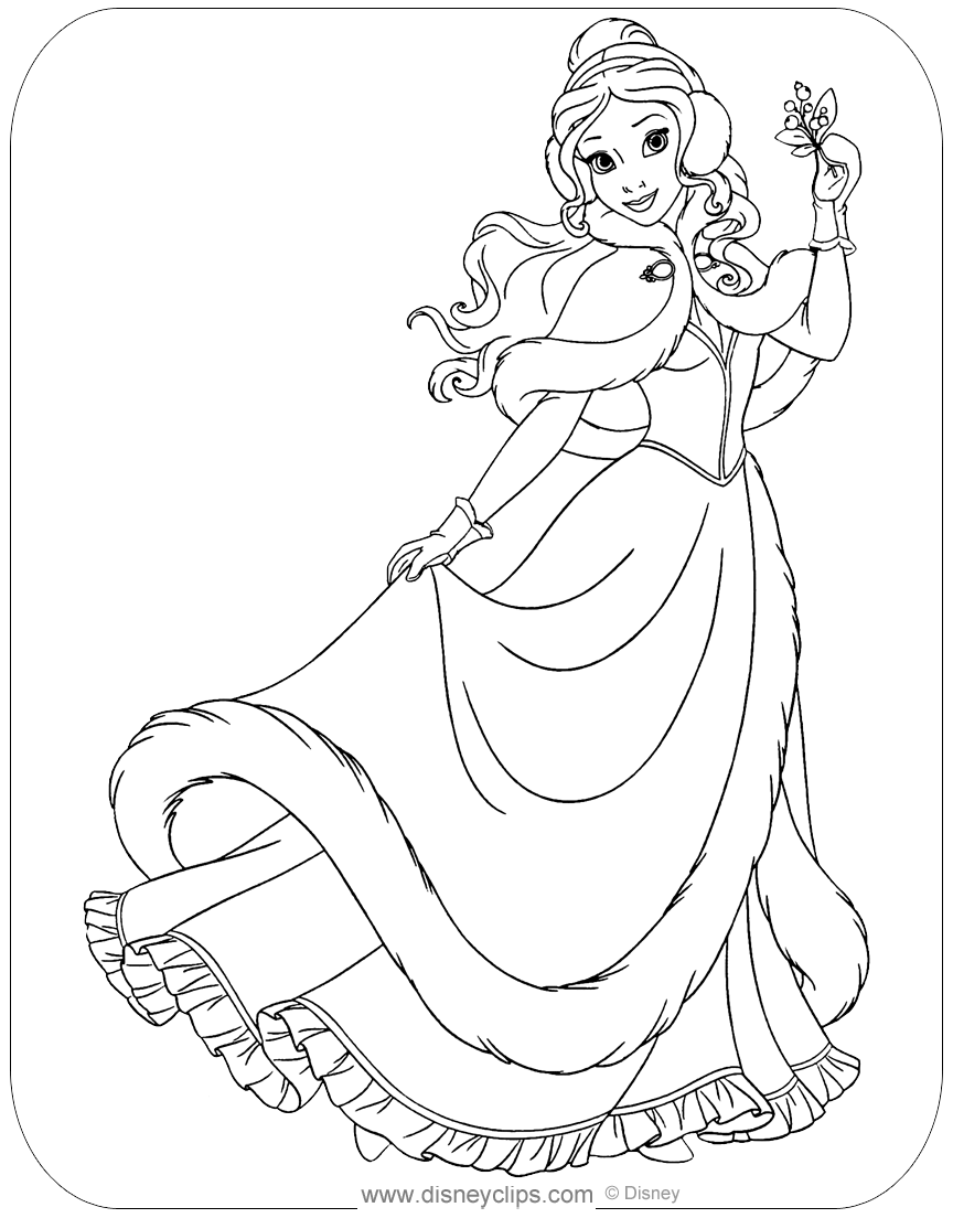 Download Disney Christmas Coloring Pages (7) | Disneyclips.com