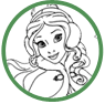 Belle Christmas coloring page