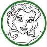 Belle Christmas coloring page