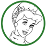 Cinderella Christmas coloring page