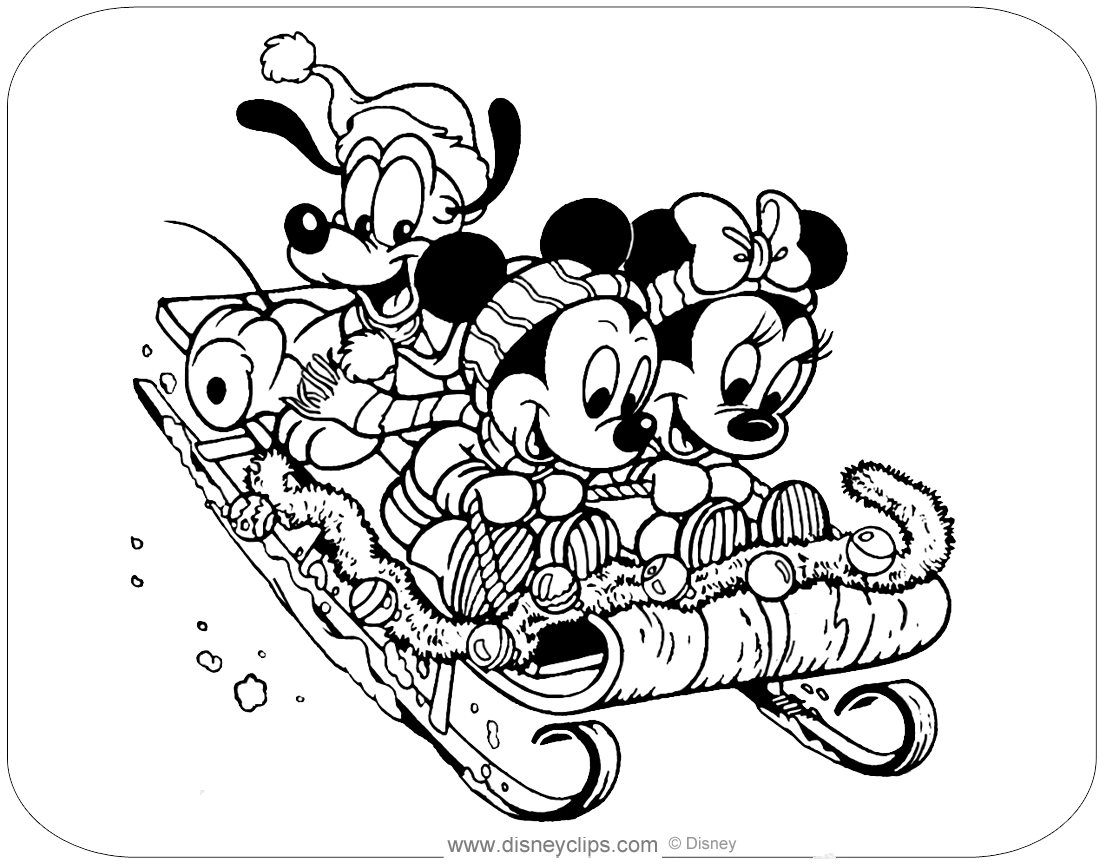 Download Disney Christmas Coloring Pages | Disneyclips.com