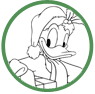 Donald Duck Christmas coloring page