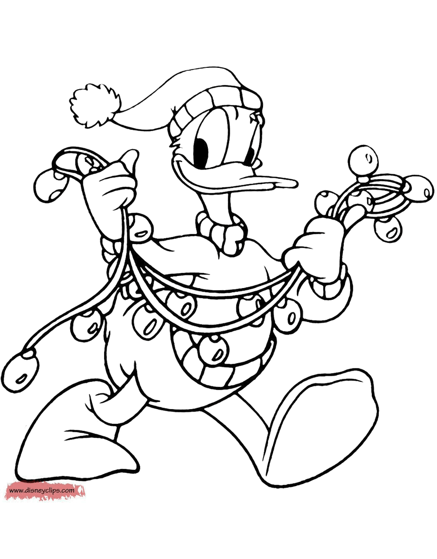 Download Disney Christmas Coloring Pages (2) | Disneyclips.com