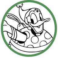 Donald Duck Christmas coloring page
