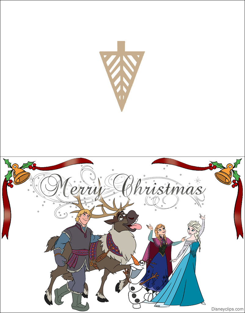 Printable Frozen Christmas Cards Disneyclips