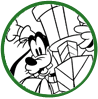 Goofy Christmas coloring page