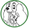 Lady and the Tramp Christmas coloring page