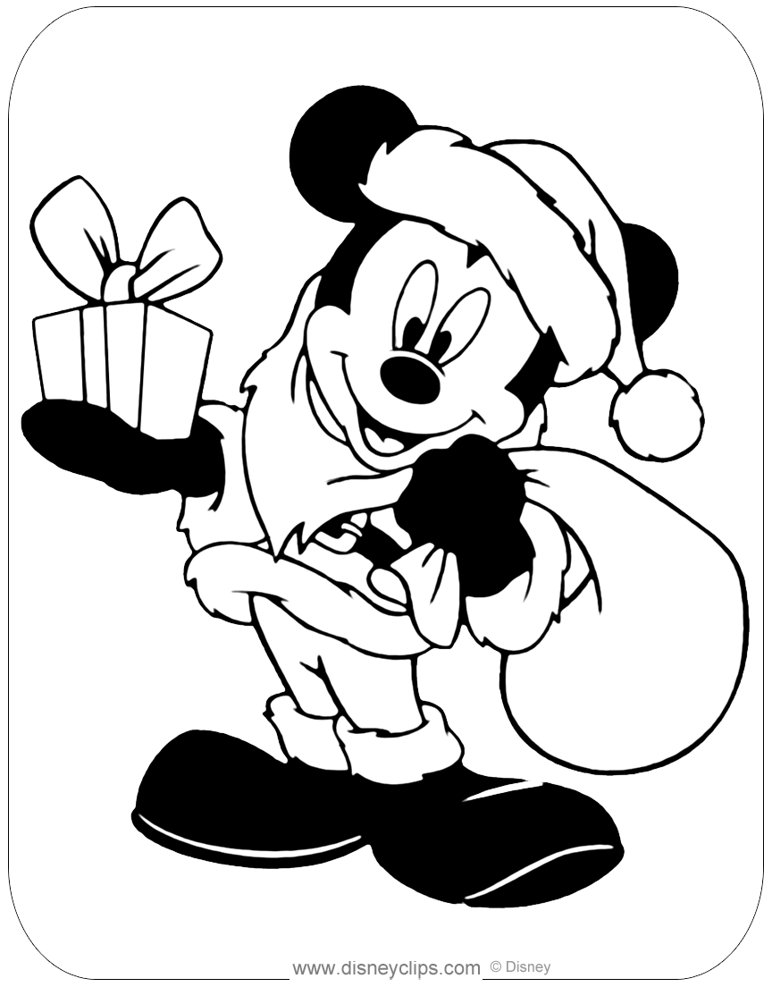 Disney Christmas Coloring Pages (2) | Disneyclips.com