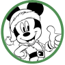 Mickey Mouse Christmas coloring page