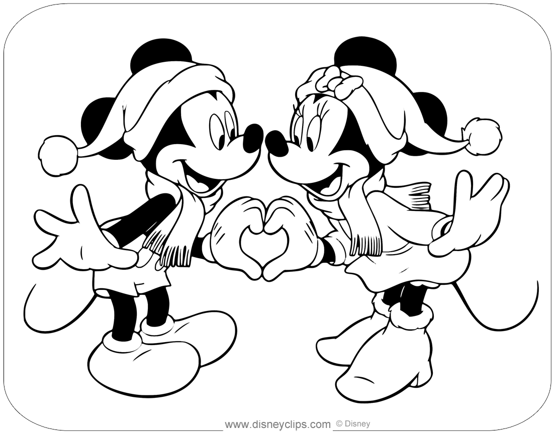 Download Disney Christmas Coloring Pages (4) | Disneyclips.com