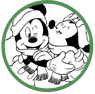 Mickey and Minnie Christmas coloring page