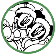 Mickey, Minnie and Pluto Christmas coloring page