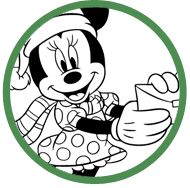 Mickey & Friends Christmas coloring page