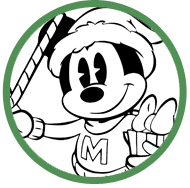 Mickey Mouse Christmas coloring page