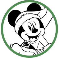 Mickey Mouse Christmas coloring page