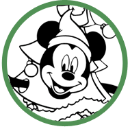 Mickey Mouse Christmas coloring page