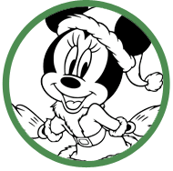 Minnie Mouse Christmas coloring page