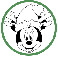 Minnie Mouse Christmas coloring page