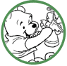 Winnie the Pooh Christmas coloring page