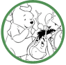 Winnie the Pooh Christmas coloring page