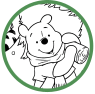 Winnie the Pooh Christmas coloring page