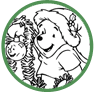 Winnie the Pooh Christmas coloring page