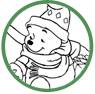 Winnie the Pooh Christmas coloring page