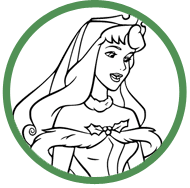 Sleeping Beauty Christmas coloring page