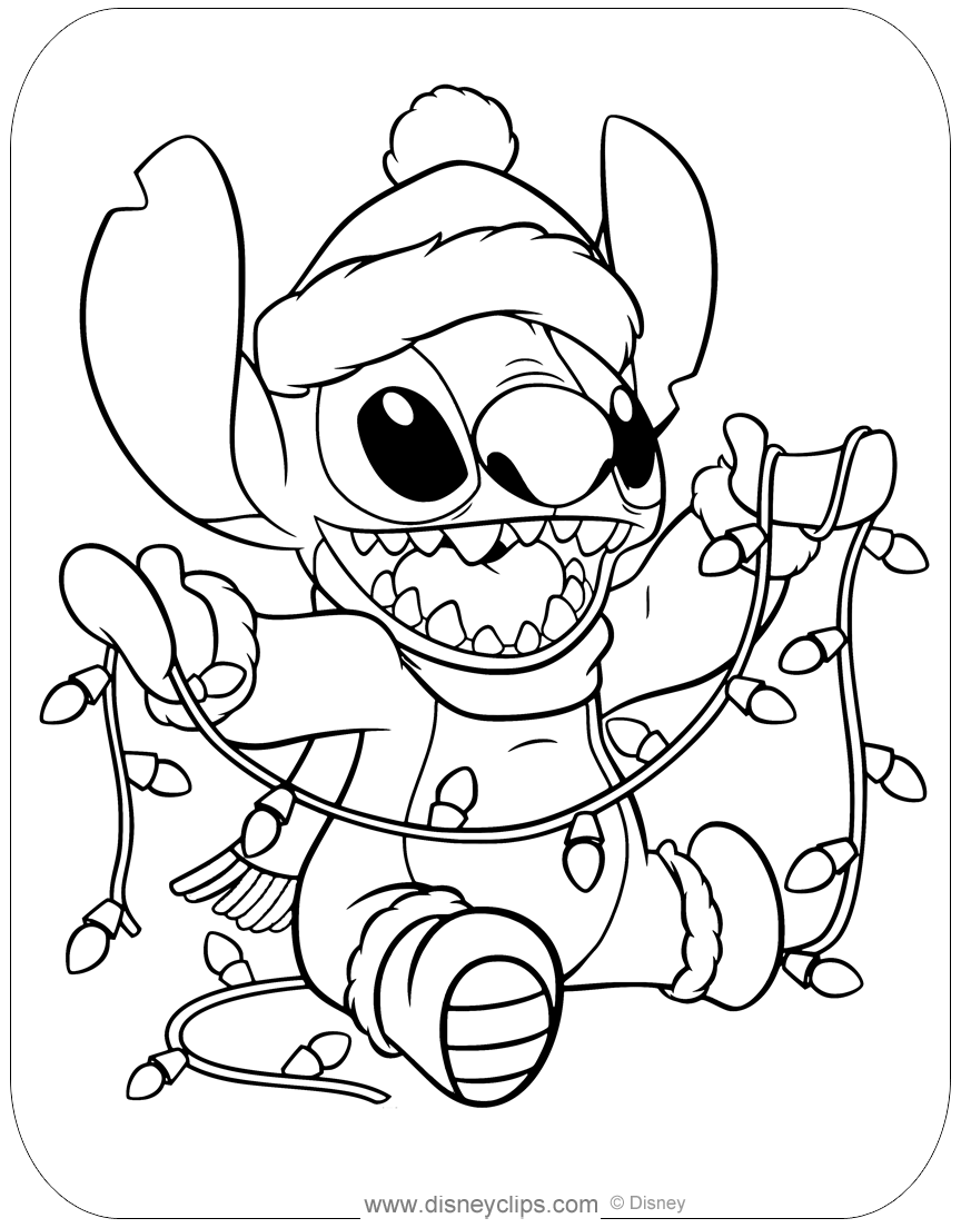 Disney Christmas Coloring Pages (7) | Disneyclips.com