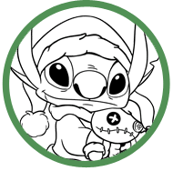Stitch Christmas coloring page