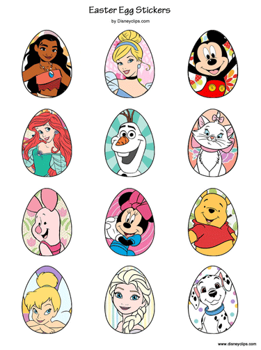 Easter egg stickers