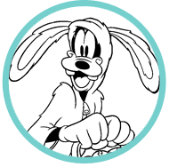 Goofy Easter coloring page