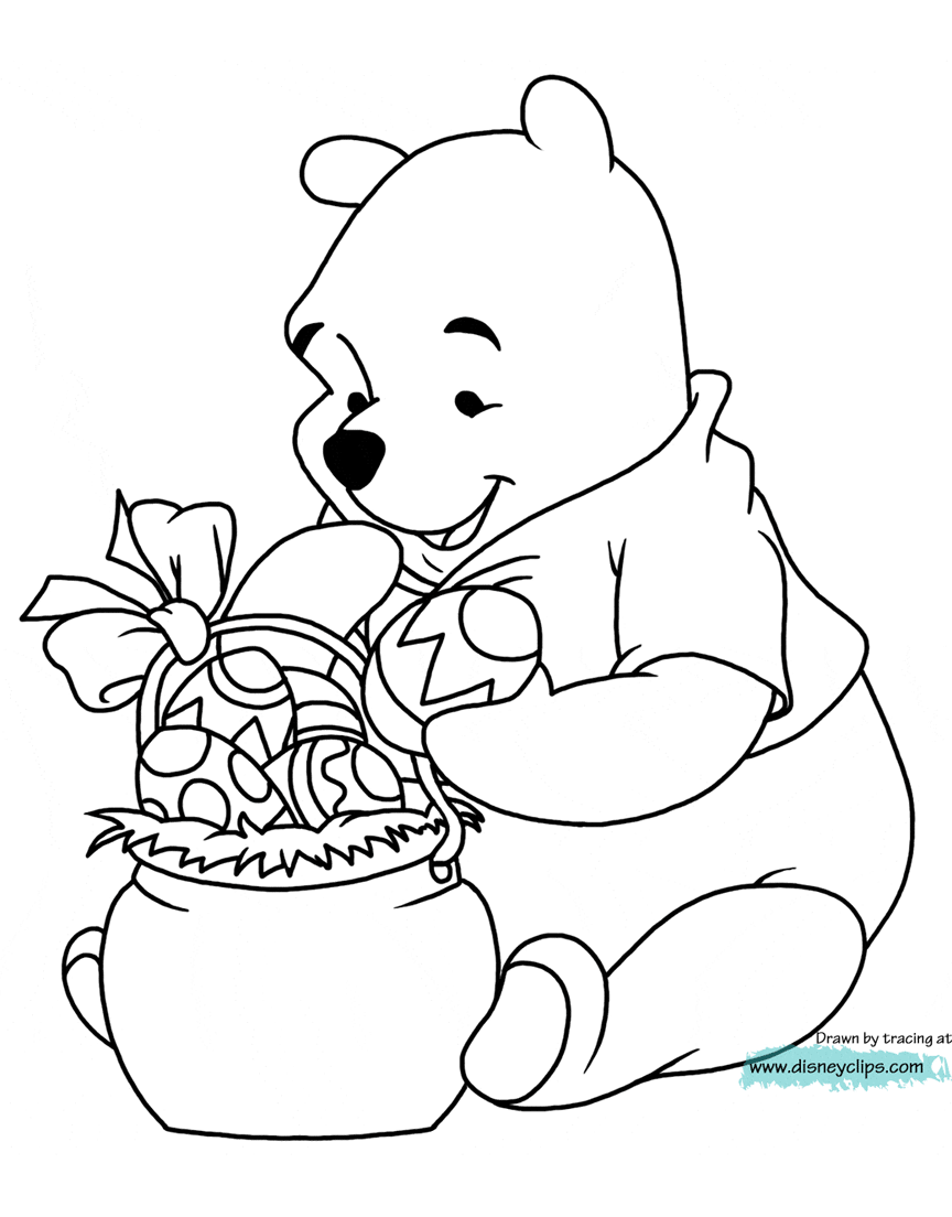 Download Printable Disney Easter Coloring Pages (3) | Disneyclips.com