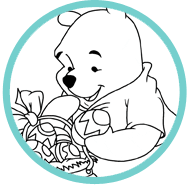 Winnie the Pooh Easter coloring page