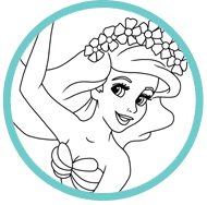 Ariel Easter coloring page