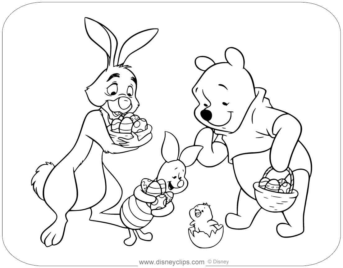 Printable Disney Easter Coloring Pages (4) | Disneyclips.com
